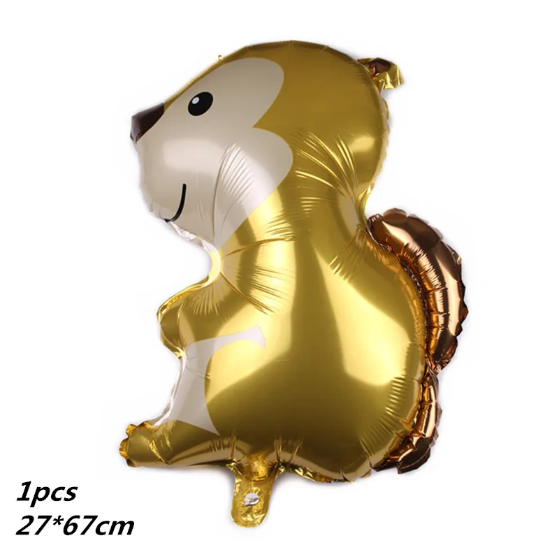 1 шт. воздушные шары из фольги в виде животного на день рождения свадебные вечерние лесные украшения баллоны с гелием лисой ежиком белкой енотом детский душ - Цвет: Style 4