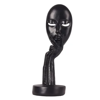 

Nordic White Facial Mask Figurine Miniature Model Modern Art Display Figurine Ornament Home Decoration Accessories Room Decor