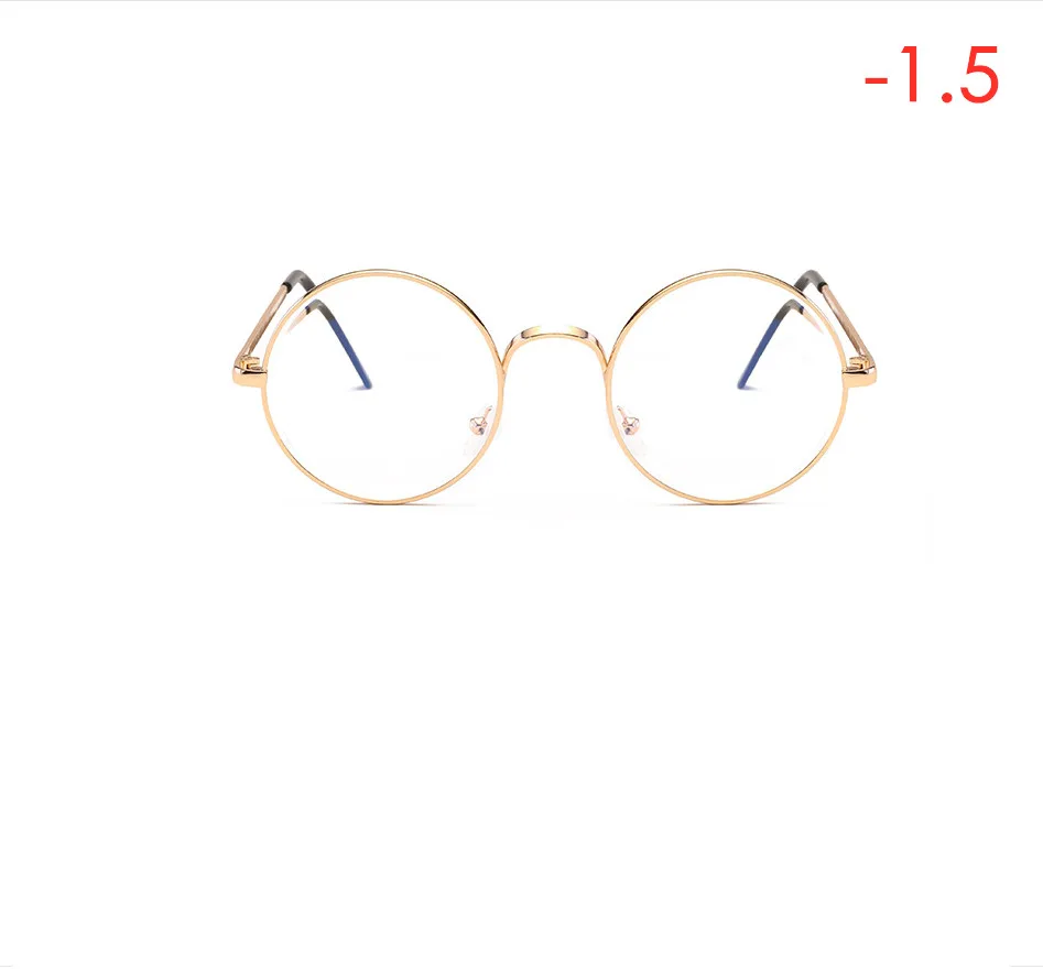 ZN5 gold frame-1.5 ZXTREE круглые металлические очки для близорукости для женщин и мужчин ясное зрелище близорукое с диоптрией-1.0to-4,0 ZN5 - Цвет оправы: ZN5 gold frame-1.5