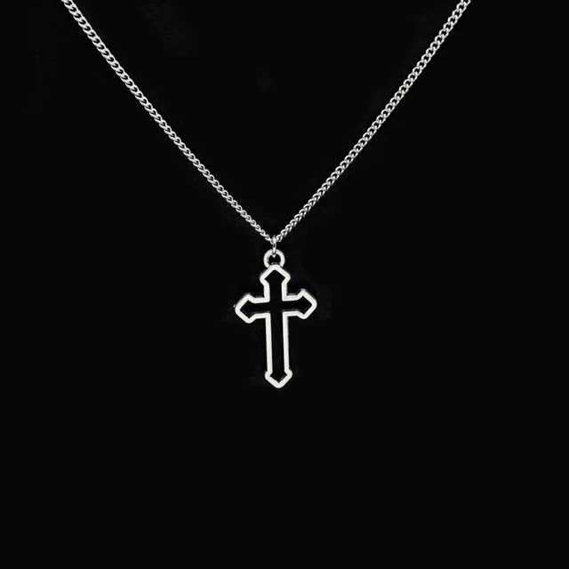New Cross Pendant Necklace Punk Personality Hip Hop Simple Men's and Women's Retro Necklaces 1