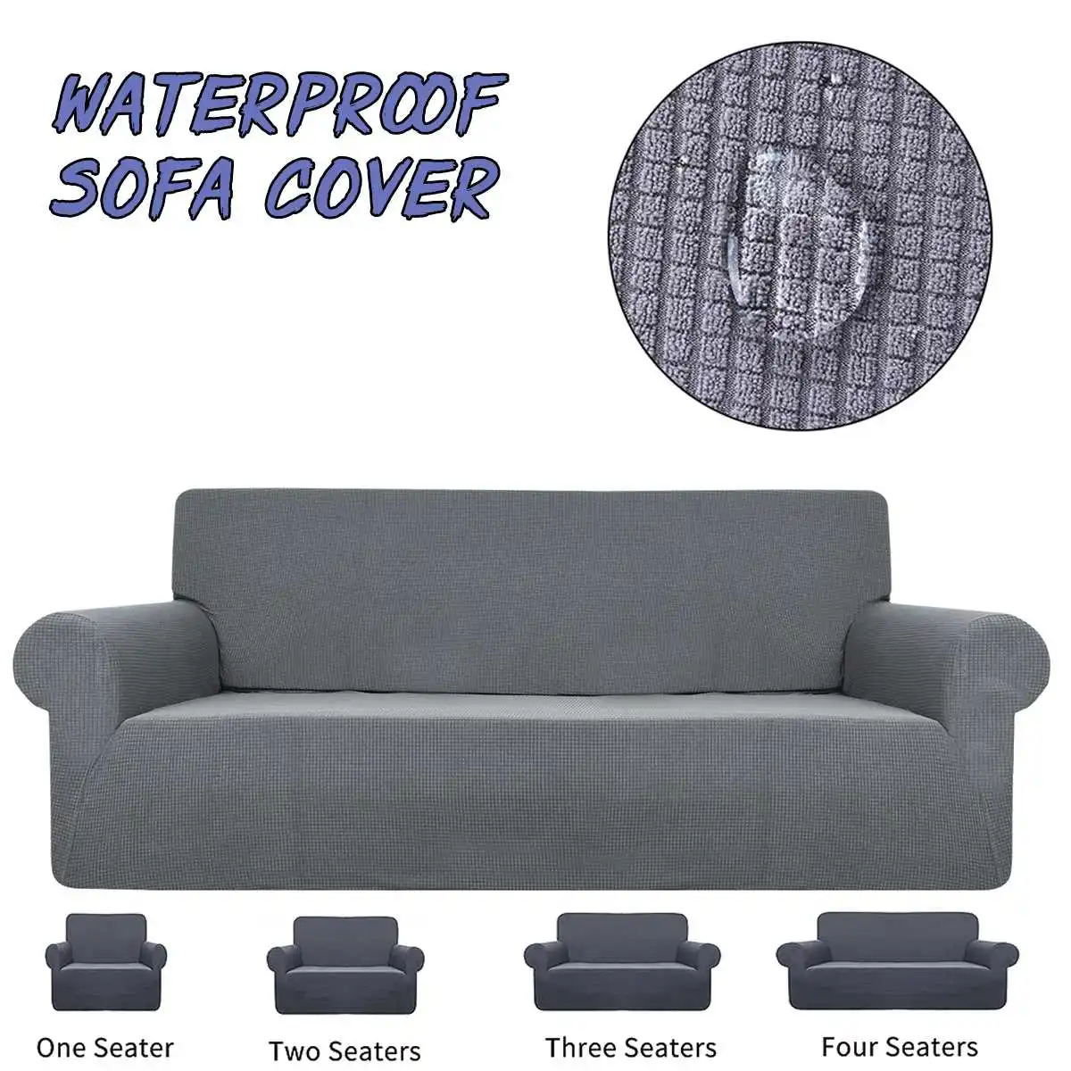 

All-inclusive Polyester Sofa Cover Living Room Solid Sectional Sofa Cover Elastic Stretch Couch Cover Home Decor Sofa Slipcover