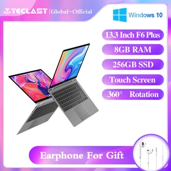 

Teclast F6 Plus Laptop 360° Intel Celeron N4100 13.3 inch Windows10 OS 8GB LPDDR4 256GB SSD 1920*1080 IPS touch screen Notebook