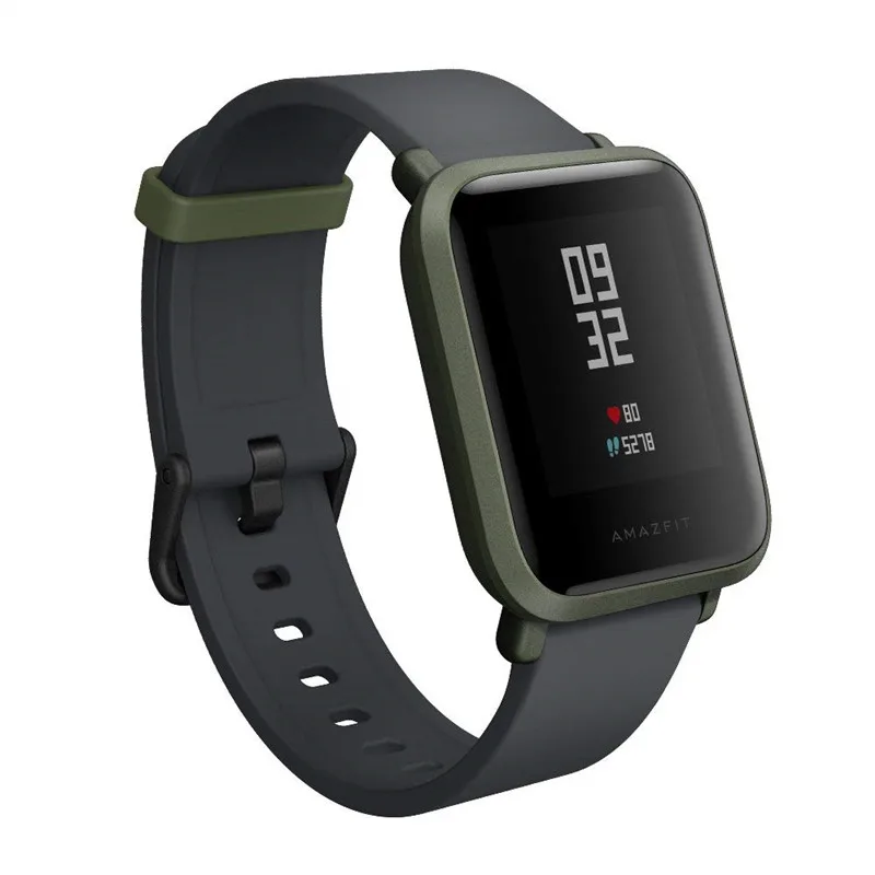 Зеленый Huami Xiaomi AMAZFIT Smartwatch с экраном Corning Gorilla glass водонепроницаемый монитор сердечного ритма во время сна геомагнитный датчик gps D20 - Цвет: Зеленый