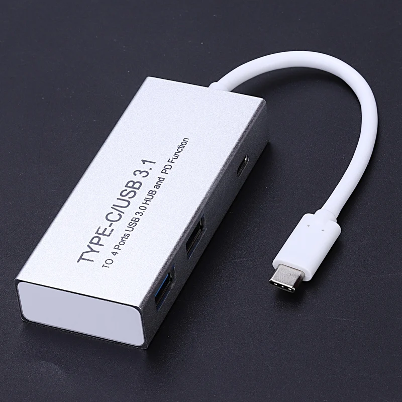 Usb Type C/Usb 3.1 To 4 Ports Usb3.0 Hub With Pd Function Splitter Charge Cable Adapter For Macbook Air/Pro 13/15
