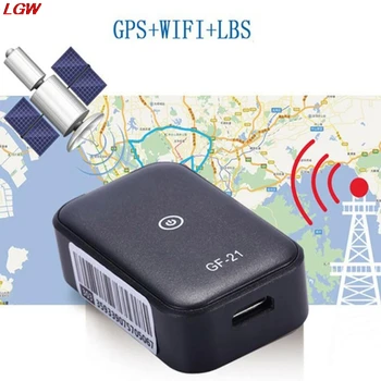 

GF21 mini GPS GSM real-time car tracker tracker voice control record locator HD microphone WIFI + LBS locator for safety