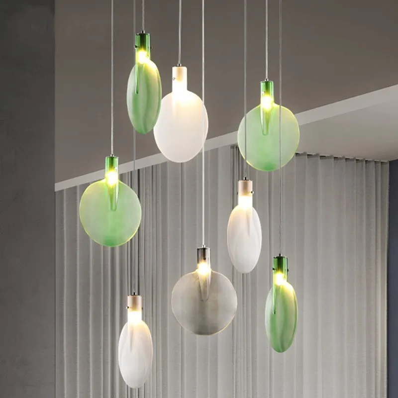 

Nordic creative color table tennis racket designer bar counter pendant lamp living room dining room bedroom restaurant cafe lamp