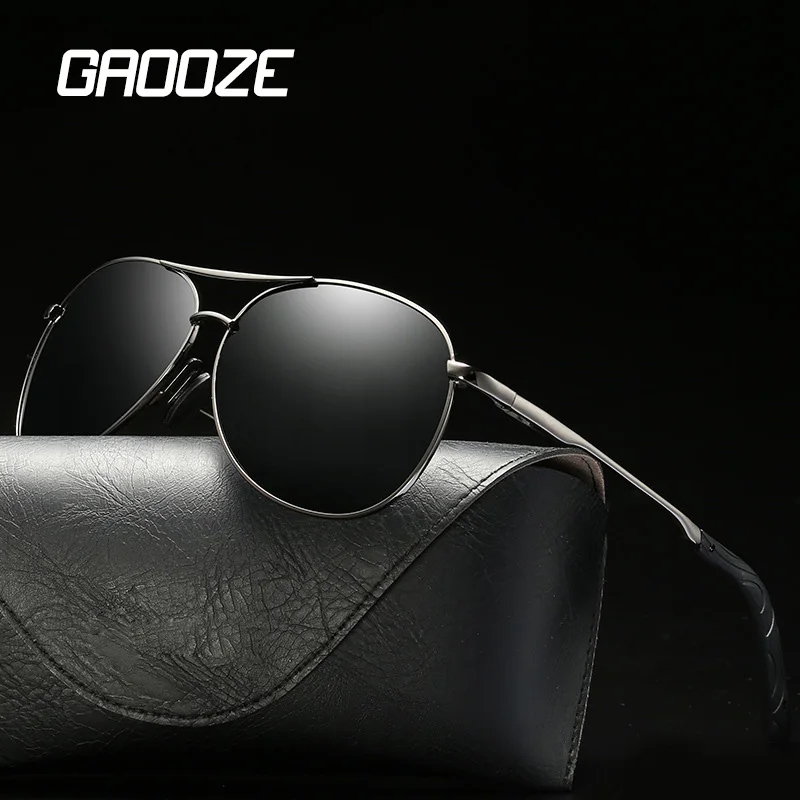GAOOZE Polarized Sunglasses Man Pilot Round Glasses for Driving Classic Vintage Men Anti-glare Glasse LXD87 | Аксессуары для