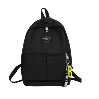 

New contrast color simple fashion backpack trend college wind student backpack canvas stitching package