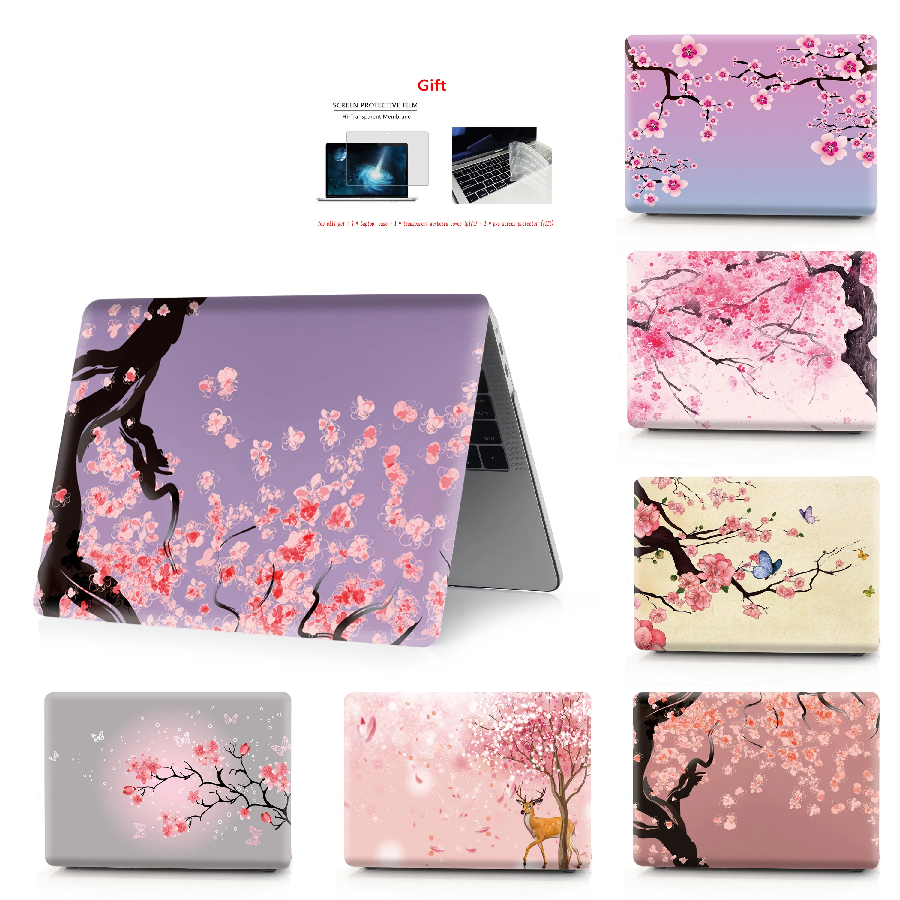 Чехол с цветочным принтом для Macbook Air Pro Retina 11 12 13 15 16 дюймов A1932 A1706 A1989 A2179 A1369 A1466 |