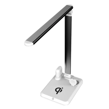 

LED Table Lamp 4 in 1 Qi Wireless Charger Reading Desk Light Eye Protection Dimmer for Mobile Phone Watch Earphone Charging