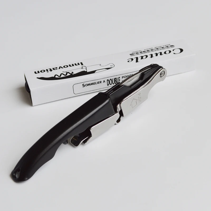 High Quality Coutale Mini Pocket Corkscrew Stainless Steel Wine Openers Double Hinges Waiter's Corkscrews Wine Bottle Openors