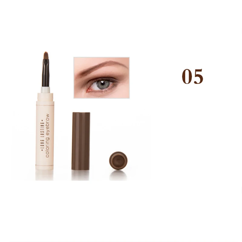 Распродажа! Натуральный карандаш для бровей помпон распределитель геля Профессиональные Тени для бровей краска для татуажа Крем Воск водостойкая кисть для бровей ручка - Цвет: R