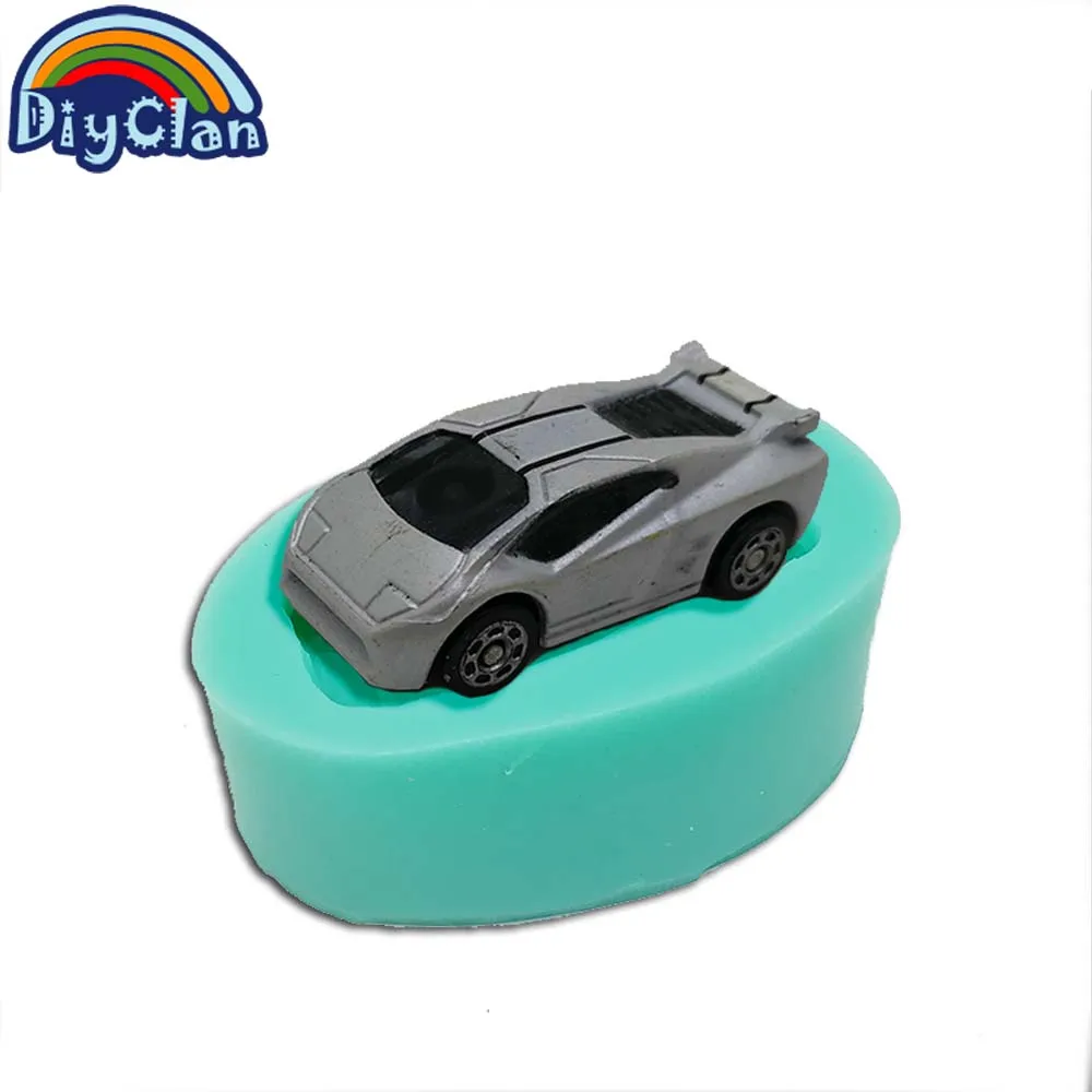 1pc Auto Vorm Siliconen Mallen Voor Taart Decoreren Chocolade Fondant Schimmel Sport Racing Cars Zeep Polymeer Klei Schimmel Bakken Tools