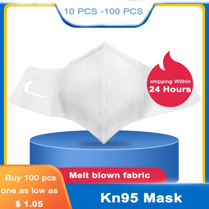 

10 / 50 / 100 Pcs 3 Ply High Quality Mask PM2.5 Face Cover Dust Masks Breathing Non-woven Wholesale Dropshipping