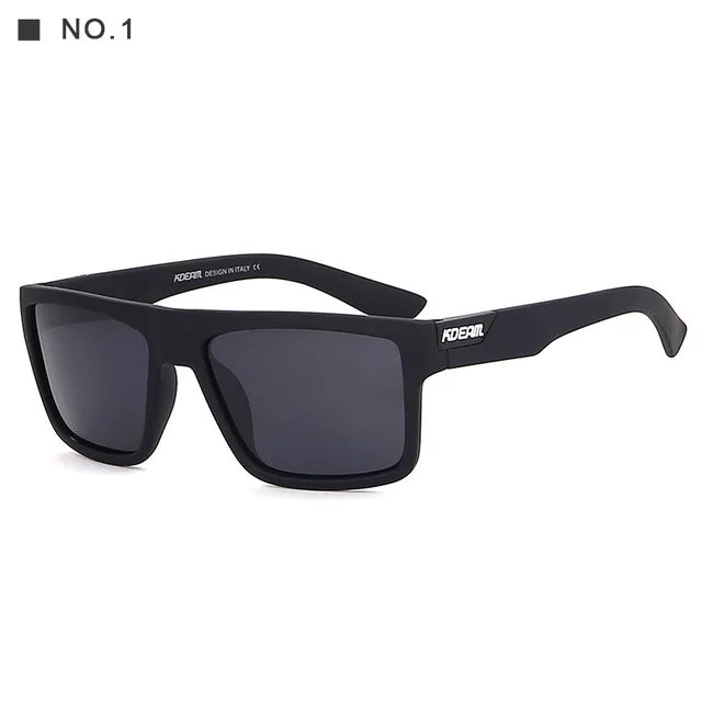 Новые спортивные солнцезащитные очки KDEAM мужские HD поляризованные солнцезащитные очки красная Квадратная Рамка Светоотражающие зеркальные линзы с покрытием UV400 KD05X-C5 - Цвет линз: C1