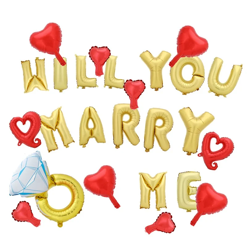 Aerostati Della Stagnola A Forma Di Lettera Will You Marry Me Proposta Di Matrimonio Palloncino Pellicola Di Alluminio Palloncino Decorazione Di Cerimonia Nuziale Del Vestito Palloncini E Accessori Aliexpress