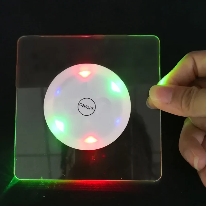 square Светодиодный подстаканник для напитков, много цветов, освещение, водонепроницаемый ультра-тонкий подстаканник для бутылок UD88 - Цвет: square