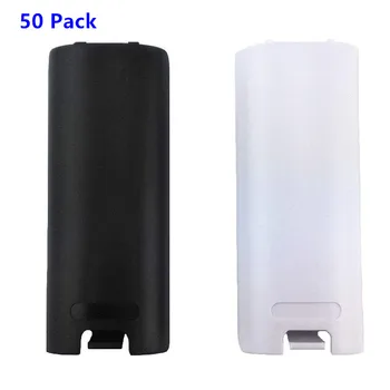 

50 Pack of Replacement Battery Back Door Cover Shell for Nintendo Wii Remote Controller Repair Part