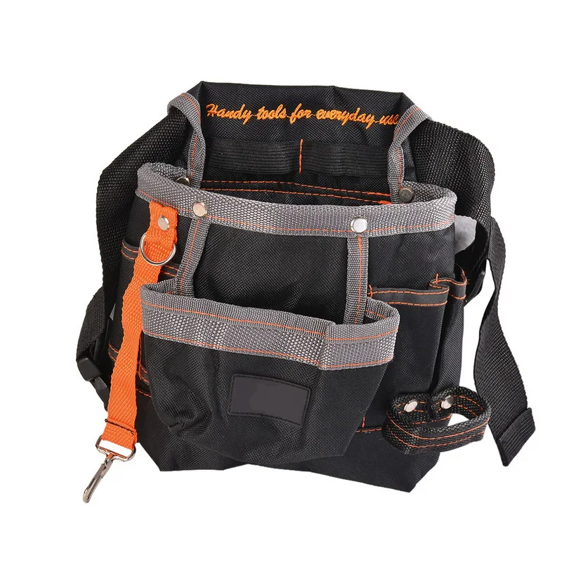 Дешевые инструменты ремень электрика сумки для инструментов 600D оксфордская Ткань Профессиональные сумки для инструментов поясные сумки многокарманные сумки для хранения инструментов - Цвет: Темно-серый