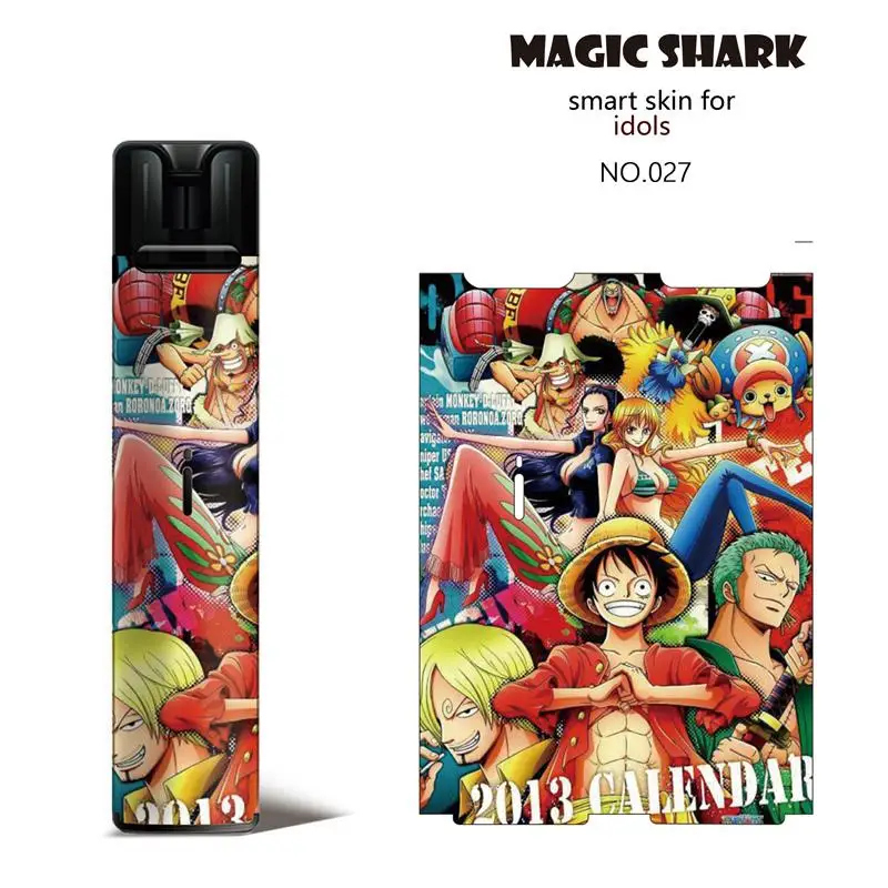 Волшебная Акула Микки one piece Dragon Ball Пикачу Губка Боб милый медведь Харли Квинн ПВХ чехол наклейка пленка для Vape Kit идолы - Цвет: 027