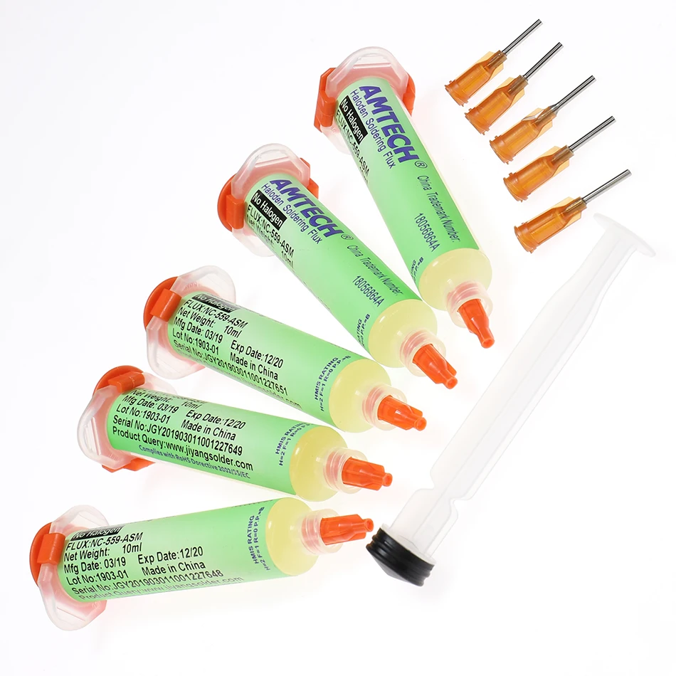 5 шт. AMTECH NC-559-ASM BGA PCB без очистки паяльная паста Сварка Расширенный масляный поток Смазка 10cc Инструменты для ремонта пайки