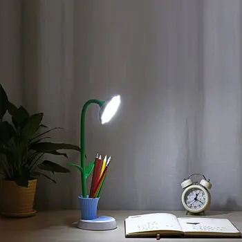 

Durable LED Reading Light Flower Shape Eye Care Desk Lamp Flexible Neck Light For Studying Working Bedroom