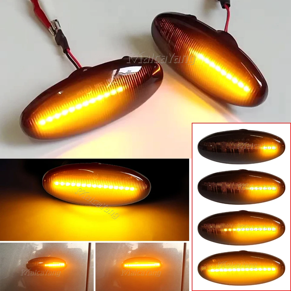 2x LED indicatore di direzione laterale dinamico indicatore di direzione per Nissan Navara D22 NP300 Datsun Frontier Fiera PickUp Terrano