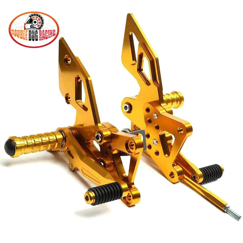 Задние наборы для мотоцикла, Rearset, подставка для ног, подножки для ног, Регулируемые подножки для Yamaha YZF R3 R25 YZF-R3, YZF-R25 - Цвет: gold
