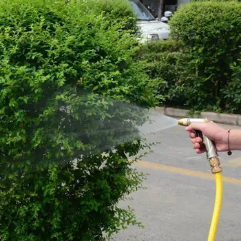 

High Pressure Water Spray Gun Brass Nozzle Garden Hose Pipe Lawn Car Wash Pop