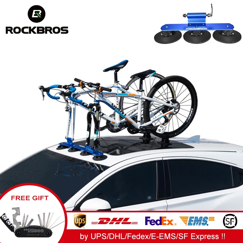 ROCKBROS велосипедная стойка на крышу, всасывающая велосипедная Автомобильная стойка, переноска для горного велосипеда, шоссейного велосипеда, быстрая установка, присоска на крышу