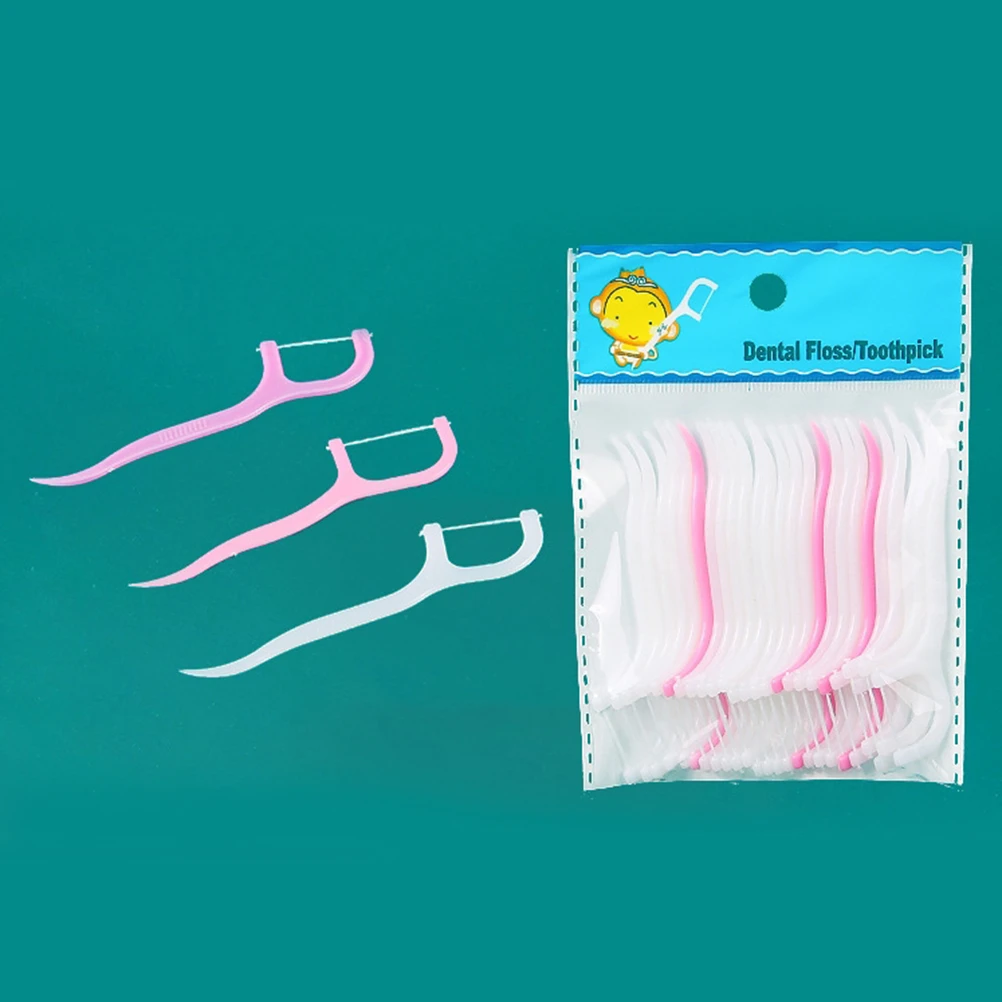 50pcs Disposable Oral Gum Teeth Clean Care Floss Thread Dental Nylon