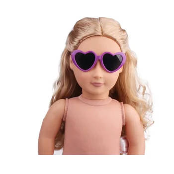 

Mini Toys baby glasses for 40-45 cm toy new born dolls accessories and American doll Plastic sunglasses white pink blue purple 6