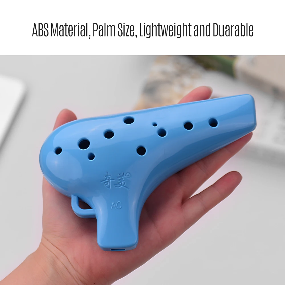 Alto C ocarina 12 отверстий ABS Материал ocarina s духовой инструмент с музыкальным счетом и защитной сумкой для начинающих - Цвет: Синий