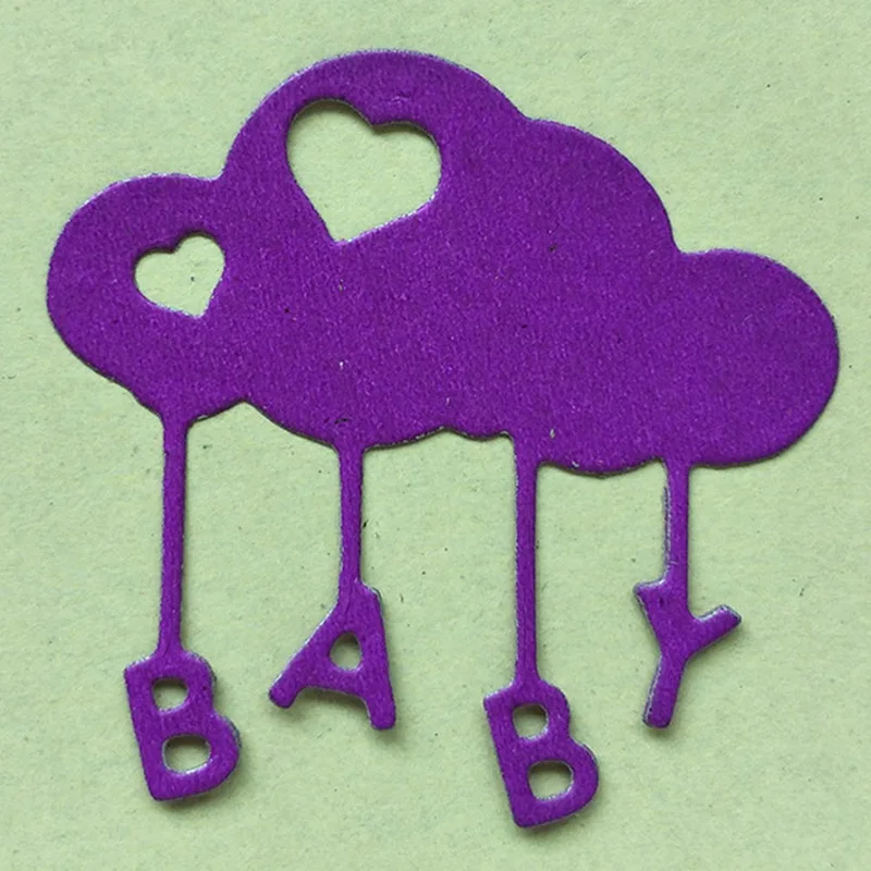 Новинка 2018 ремесленные штампы Детские облака сердце фон металлические для резки