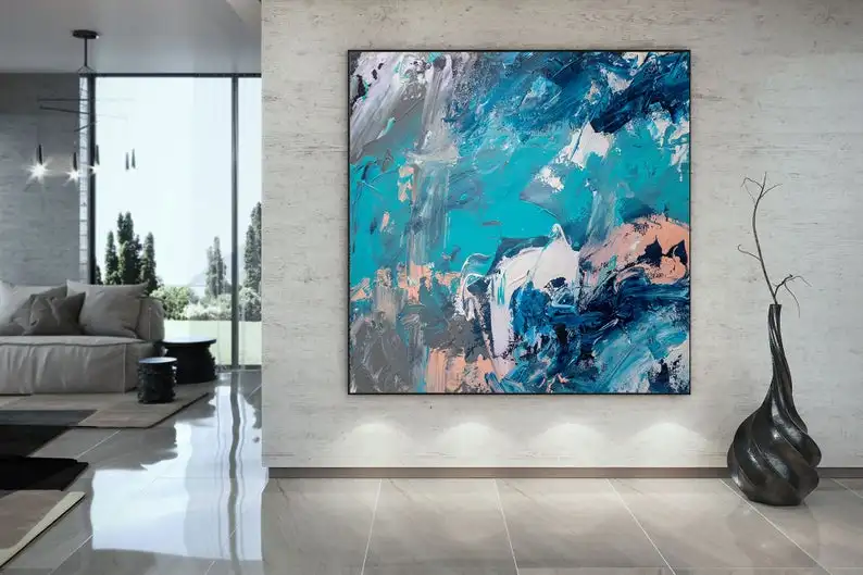 

Большая абстрактная живопись, Современная Абстрактная живопись, огромная Картина на холсте, набор для офисного декора, абстрактный декор, картина с текстурой DIc010