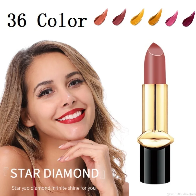 

36Color Metallic Matte Lipstick Waterproof Lasting Cream Pigment Nude Red Shimmer Luxury Lip Tint Lipgloss Cosmetic Makeup TSLM1