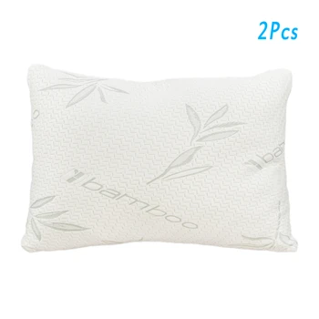

High Quality 2pcs Gel Particle Crushed Memory Cotton Pillows Queen For Home Use White