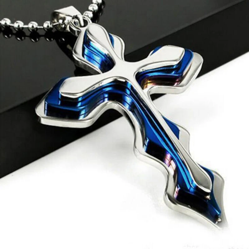 2021 Fashion New Black Rectangle Pendant Necklace Men Trendy Simple Stainless Steel Chain Men Necklace Jewelry Gift 
