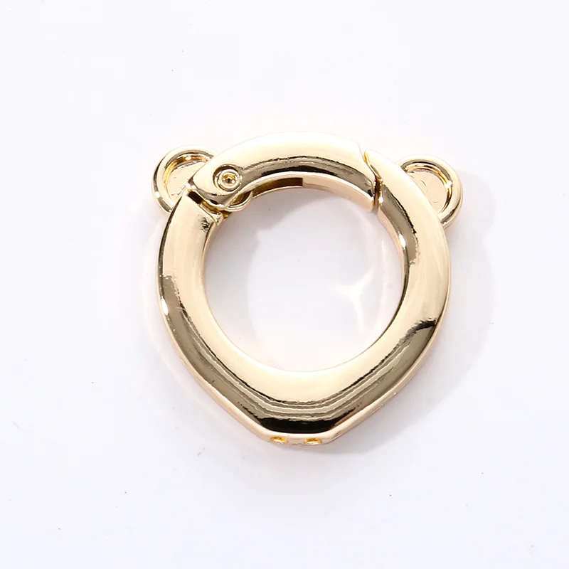 

5pcs Leather Bag Belt Strap Dog Chain Clip Buckles Spring Hook Keychain Metal Label Quick Clip Alloy Brush Antique Opened Ring