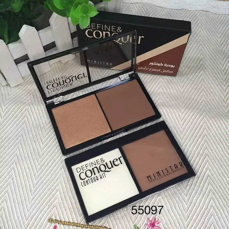 2 цвета уход за кожей лица матовая Контурирование пудрой Хайлайтер с ...