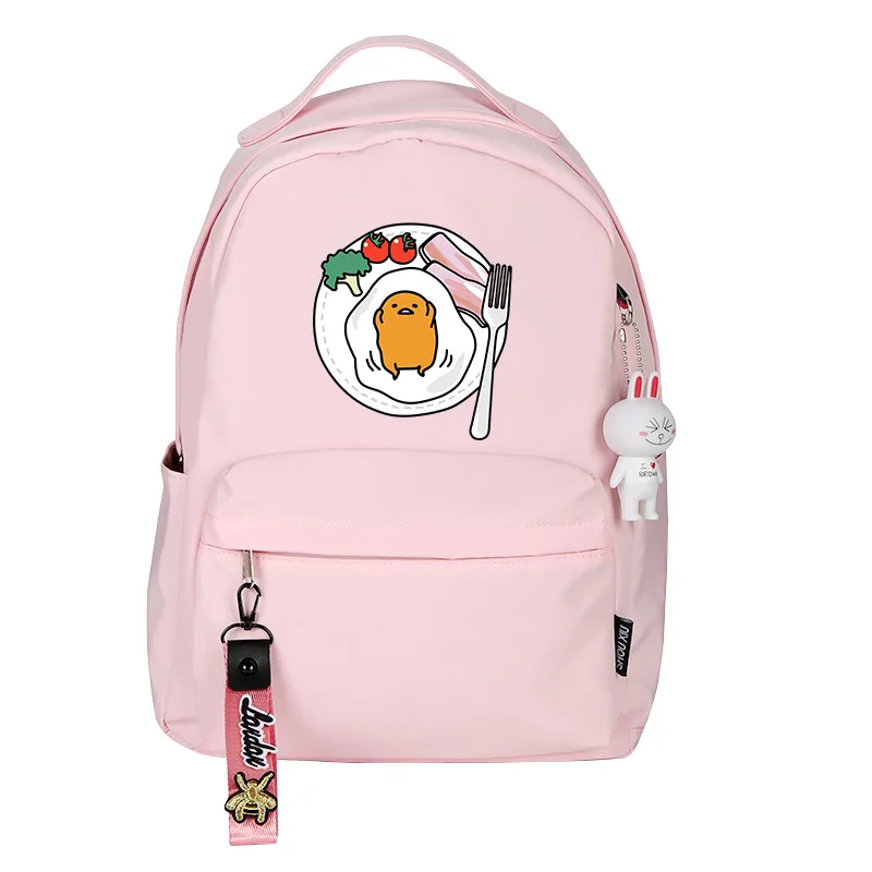 10 Мультфильм Gudetama Женский Рюкзак Kawaii яйцо девушки школьные сумки Mochila Feminina нейлоновый рюкзак для путешествий розовый рюкзак милый рюкзак - Цвет: 10