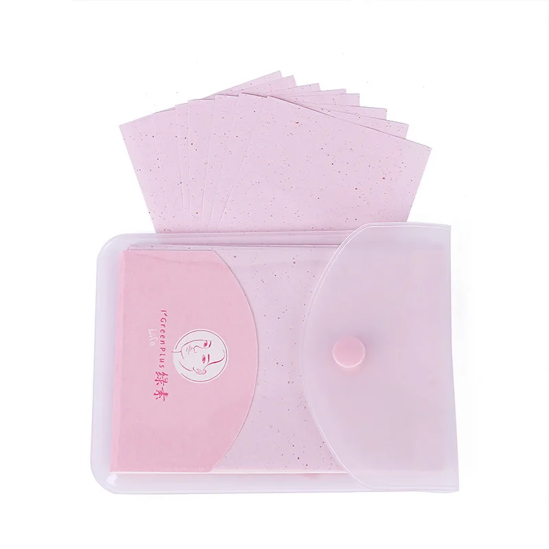160Pcs Protable Facial Absorbent Paper Oil Control Wipes Green Tea Sheet Oily Face Blotting Matting Tissue Makeup Facial Clean face oil absorbing paper