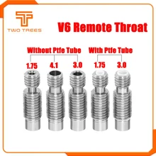 Нержавеющая сталь V6 горло Боуден трубка Длинная нить для 1,75 мм 3 мм нити 3D принтеры части полностью металлическая часть Диаметр 4,1 мм