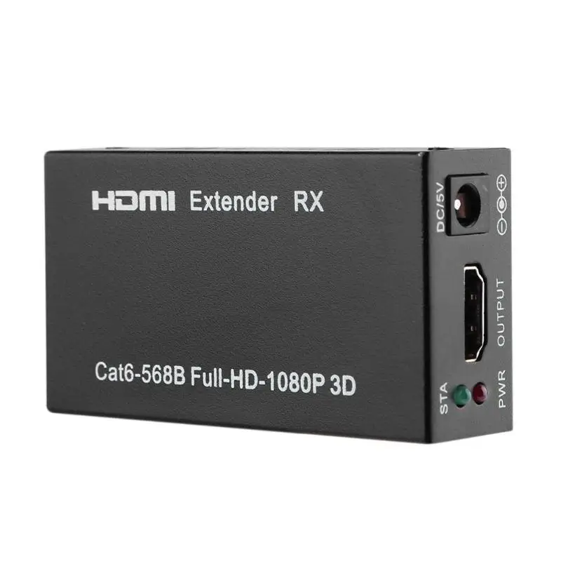 HDMI 1080P сетевой усилитель сигнала, передатчик, приёмник по CAT5/6 Одиночный кабель