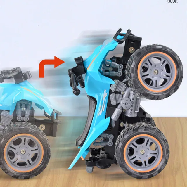 High Speed High Simulation Motorbike 2.4G 4WD RC Motorcycle Remote Control Drift Racing Car With Flash Led Lights  Stunt Vehical 3