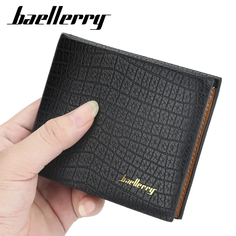 Бумажник для мужчин baellerry Короткий Мужской кошелек из искусственной кожи офисный