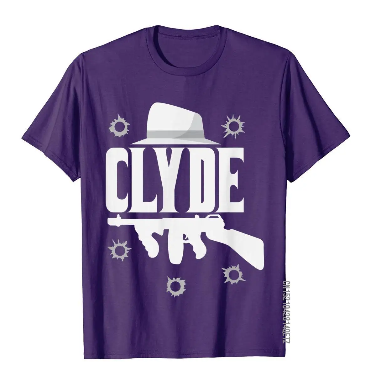 Clyde and Bonnie T-Shirt Halloween Matching Couples Costume__B9825purple