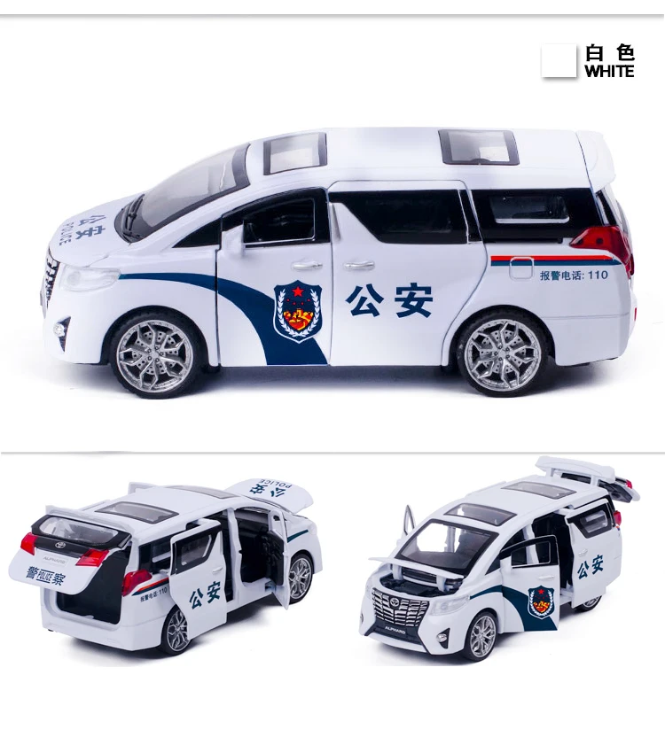 Новая модель автомобиля Toyota Alphard MPV с высоким 1:32, модель автомобиля из сплава, модель 6, звуковой светильник с открытой дверью, детские игрушки