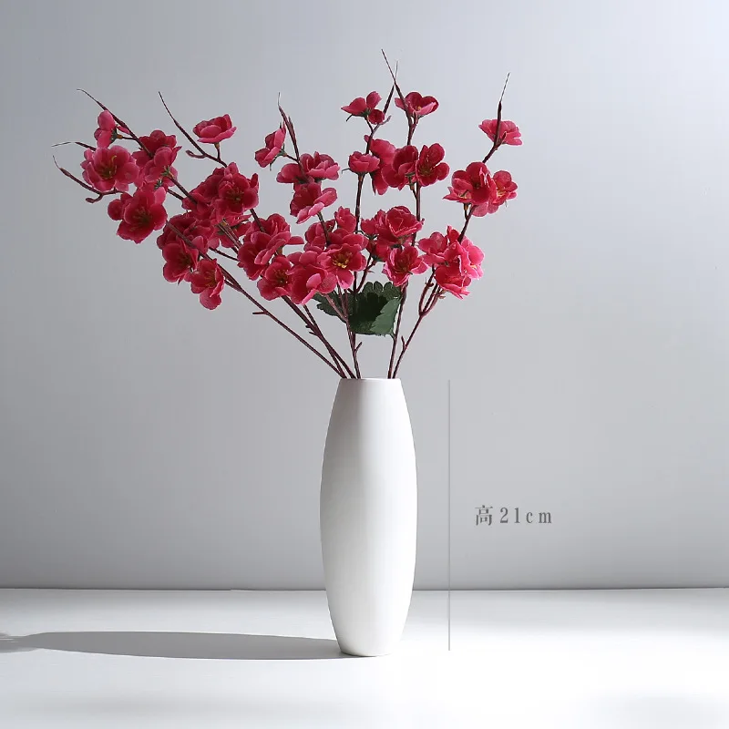 Ceramic Coffee Table Vase Vegetarian Dry Flower Inserter Desktop Decoration Home Decoration Handmade Three-piece Lotus Leaf - Цвет: B