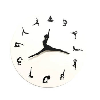 

Yoga Fashion Decorative Wall Clock Creative Decoration Wall Clock for Living Room Bedroom